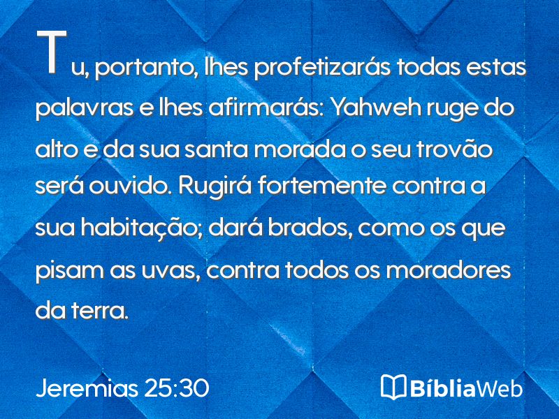 Jeremias 25:30 em imagem para compartilhar