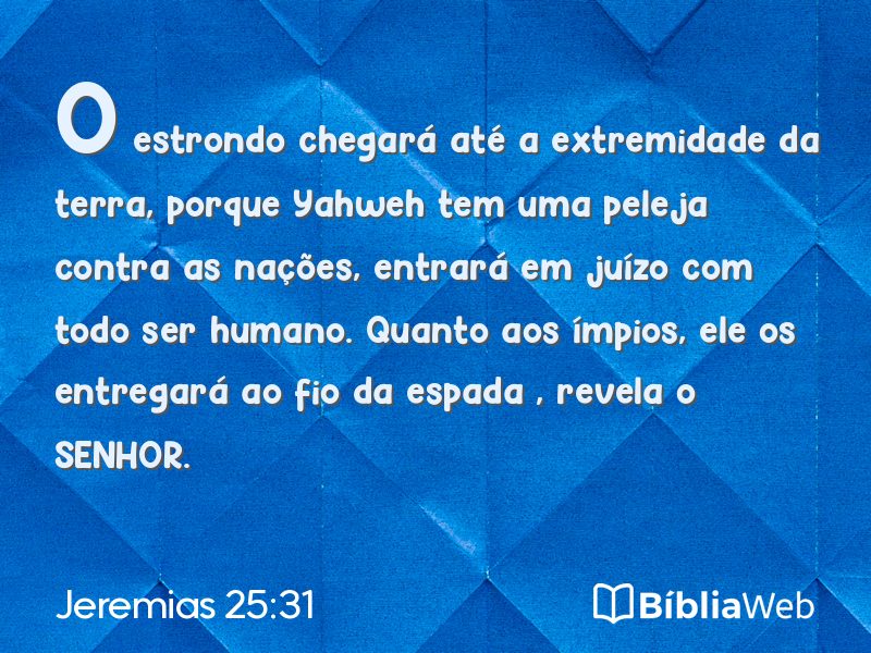 Jeremias 25:31 em imagem para compartilhar