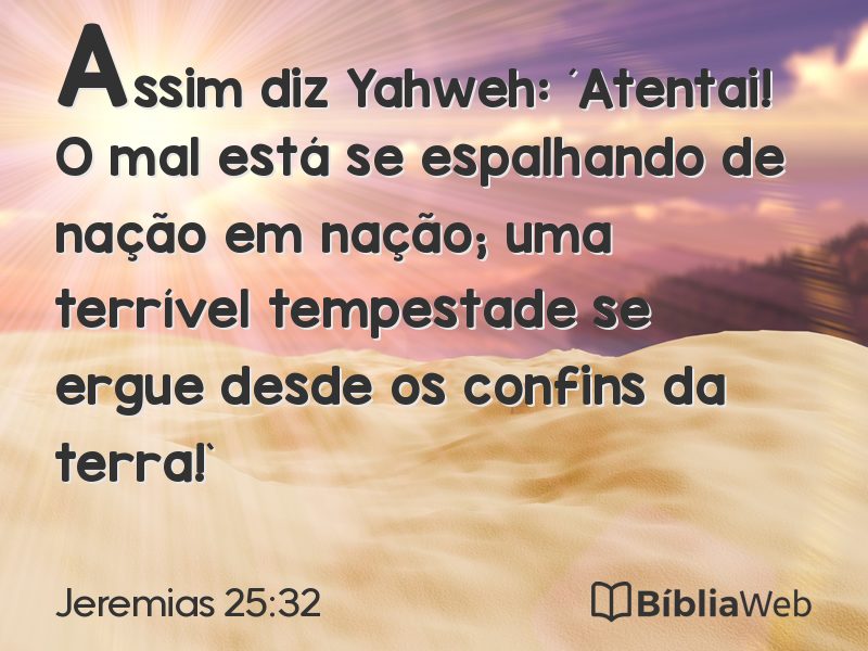 Jeremias 25:32 em imagem para compartilhar