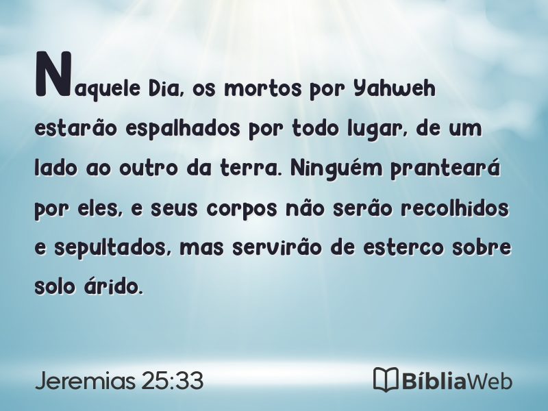 Jeremias 25:33 em imagem para compartilhar