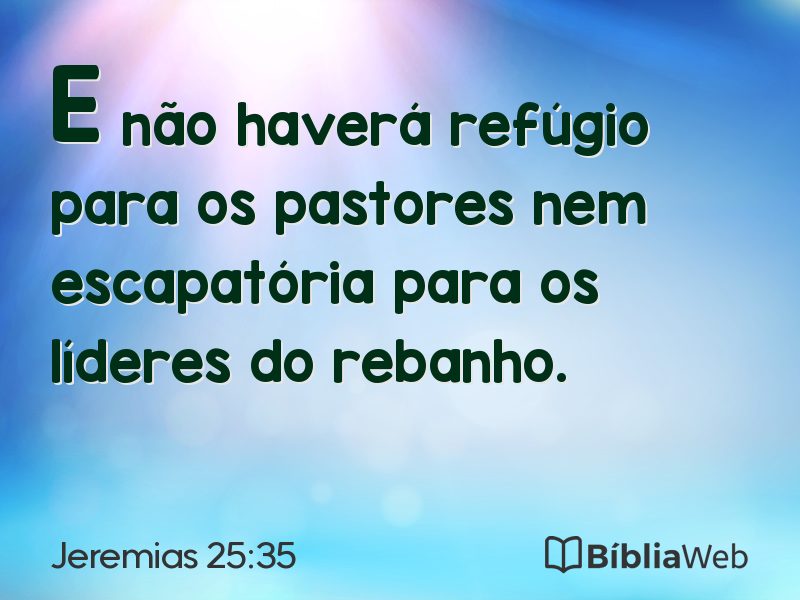 Jeremias 25:35 em imagem para compartilhar