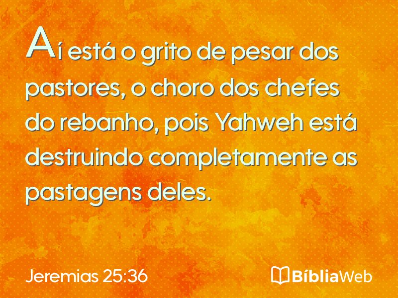 Jeremias 25:36 em imagem para compartilhar