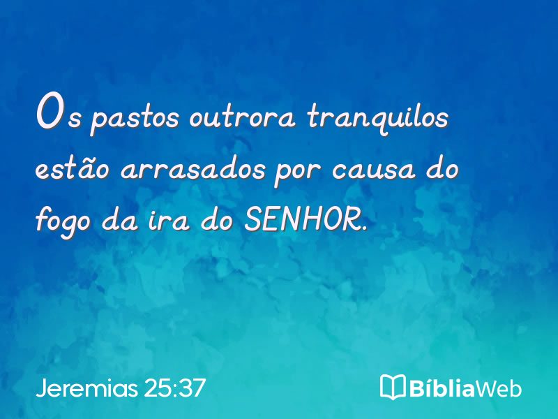 Jeremias 25:37 em imagem para compartilhar