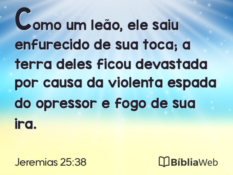 Jeremias 25:38 em imagem para compartilhar