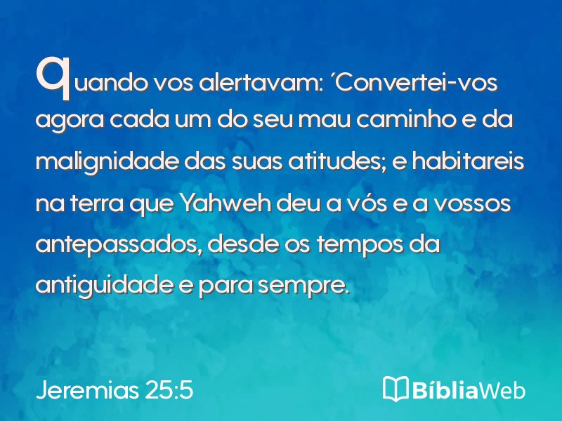 Jeremias 25:5 em imagem para compartilhar