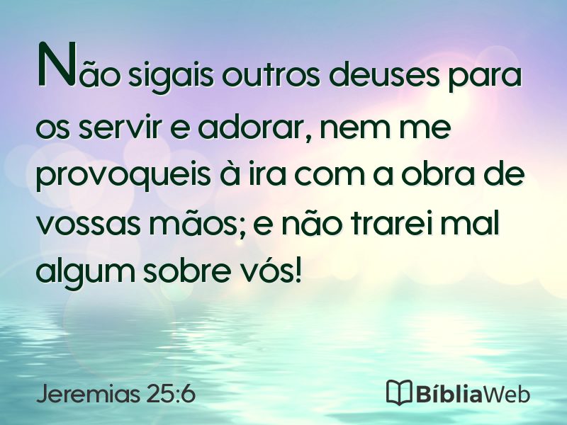 Jeremias 25:6 em imagem para compartilhar