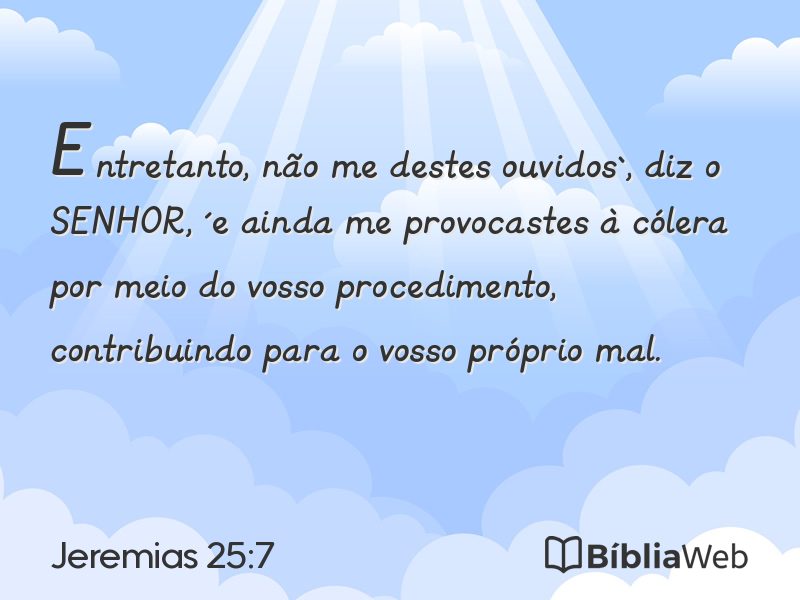 Jeremias 25:7 em imagem para compartilhar