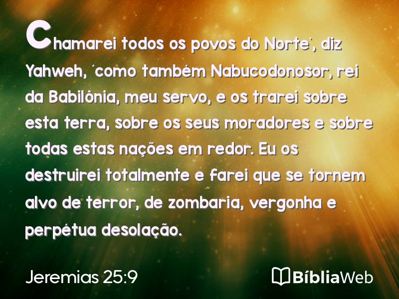 Jeremias 25:9 em imagem para compartilhar