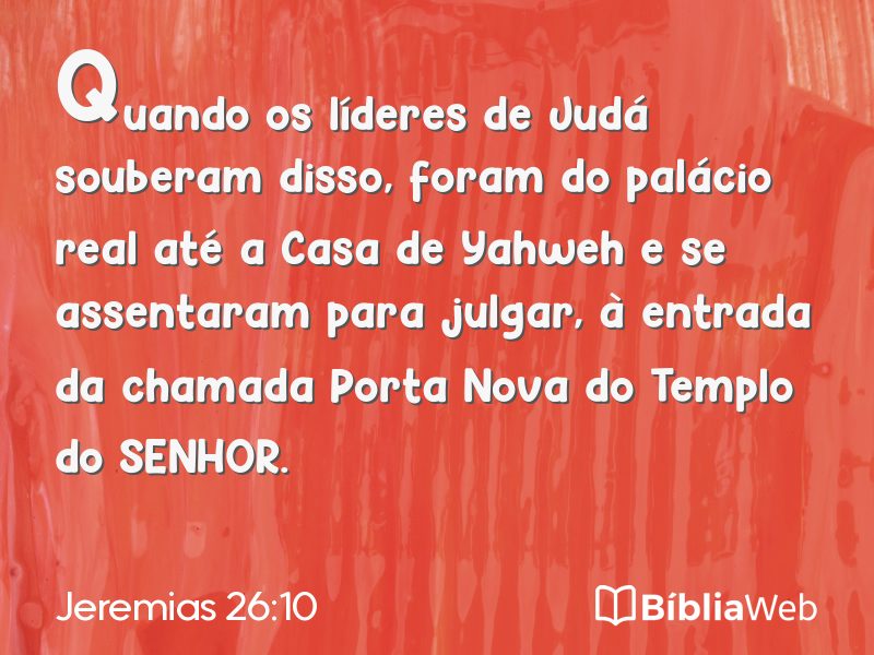 Jeremias 26:10 em imagem para compartilhar