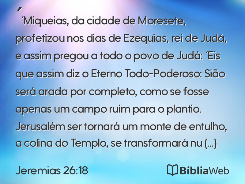 Jeremias 26:18 em imagem para compartilhar