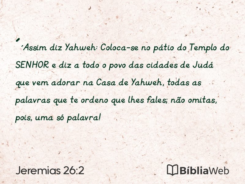 Jeremias 26:2 em imagem para compartilhar