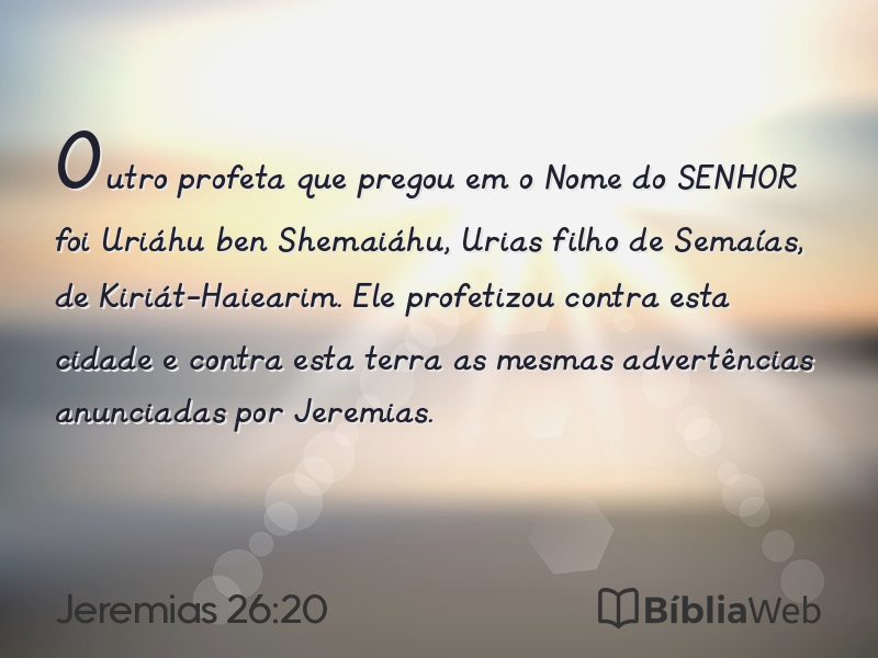 Jeremias 26:20 em imagem para compartilhar