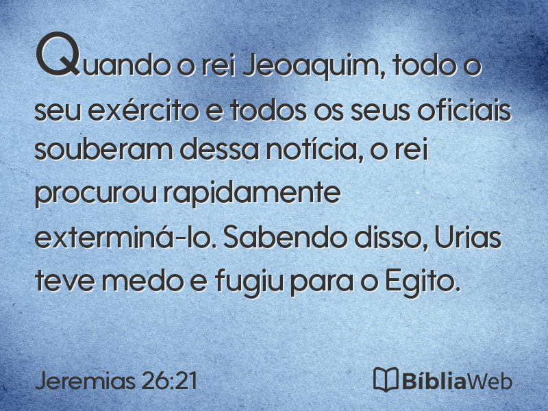 Jeremias 26:21 em imagem para compartilhar