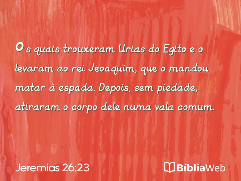 Jeremias 26:23 em imagem para compartilhar