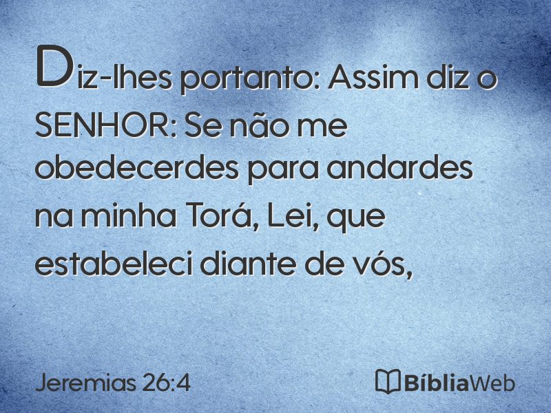 Jeremias 26:4 em imagem para compartilhar