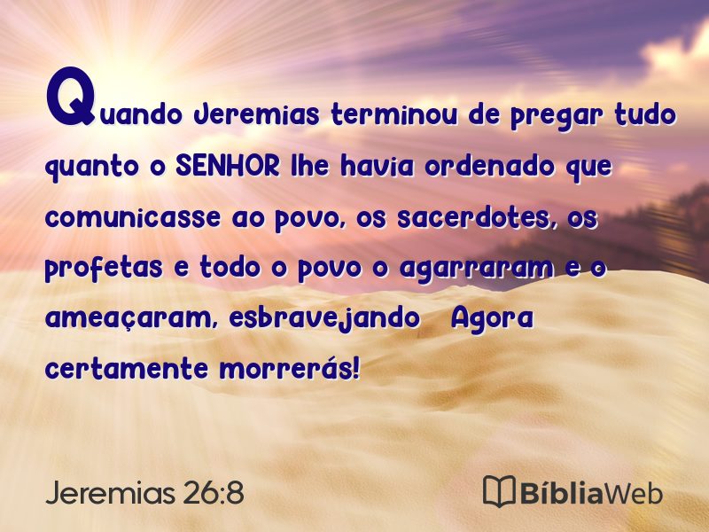 Jeremias 26:8 em imagem para compartilhar