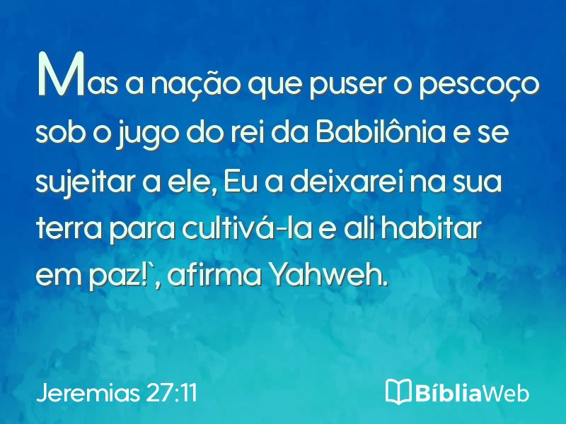 Jeremias 27:11 em imagem para compartilhar