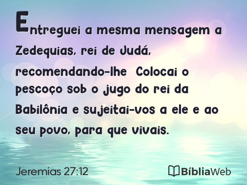 Jeremias 27:12 em imagem para compartilhar