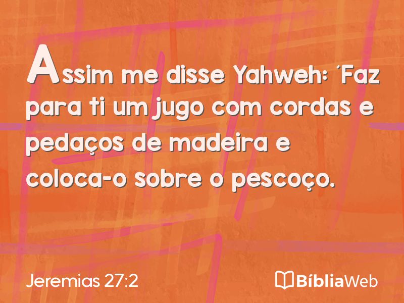 Jeremias 27:2 em imagem para compartilhar