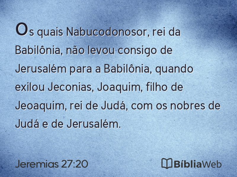 Jeremias 27:20 em imagem para compartilhar