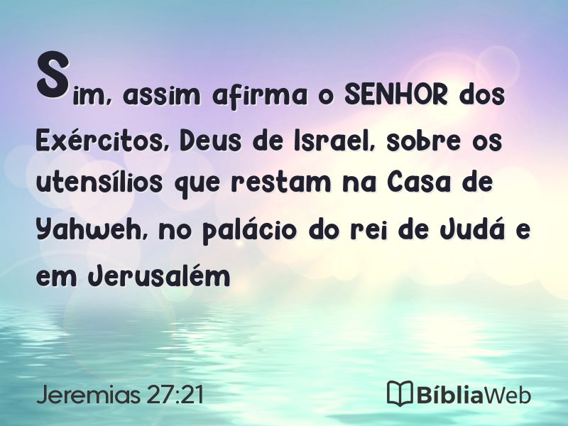 Jeremias 27:21 em imagem para compartilhar