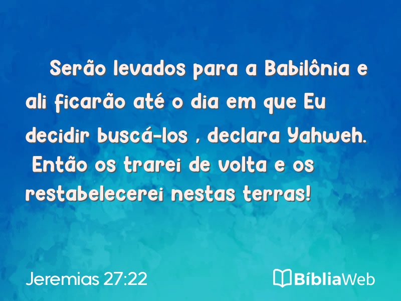 Jeremias 27:22 em imagem para compartilhar