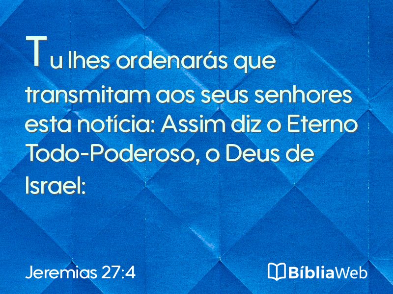 Jeremias 27:4 em imagem para compartilhar