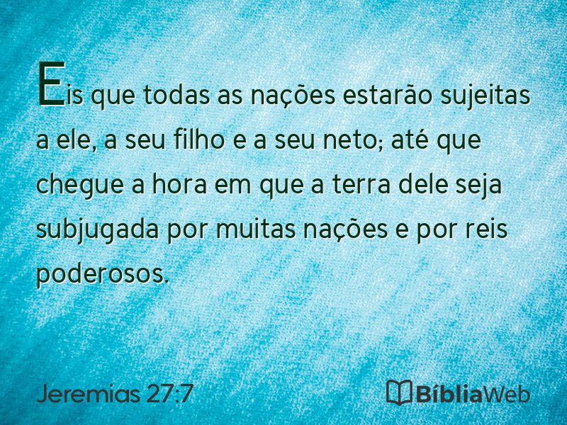 Jeremias 27:7 em imagem para compartilhar