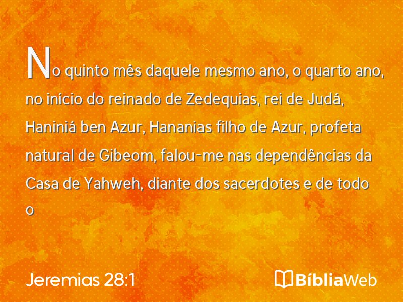 Jeremias 28:1 em imagem para compartilhar