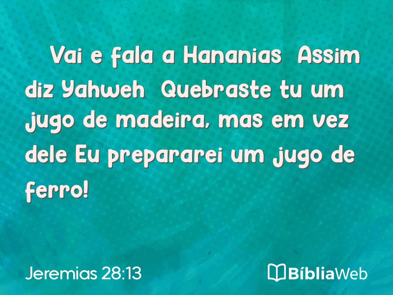 Jeremias 28:13 em imagem para compartilhar