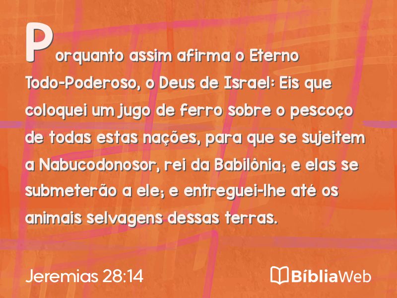 Jeremias 28:14 em imagem para compartilhar