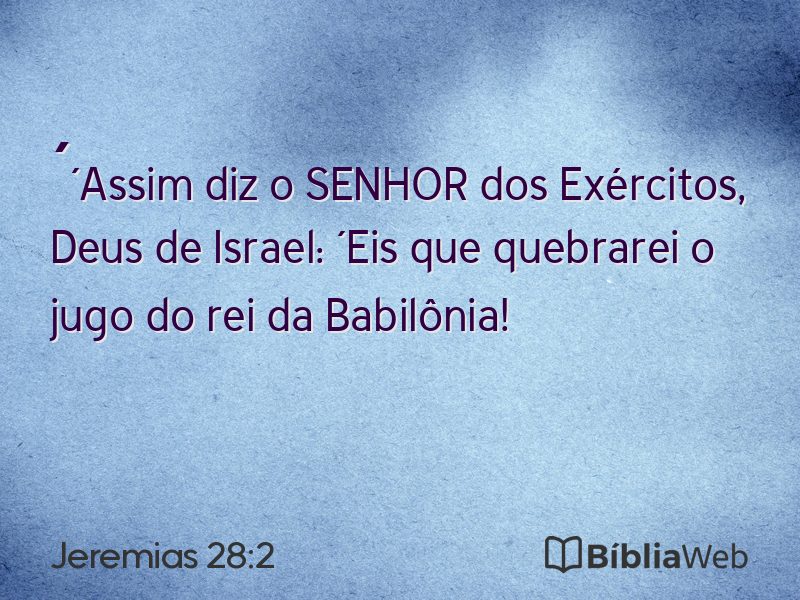 Jeremias 28:2 em imagem para compartilhar