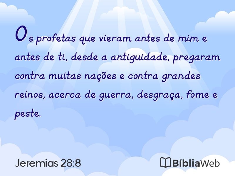 Jeremias 28:8 em imagem para compartilhar