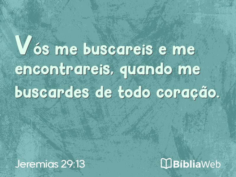 Jeremias 29:13 em imagem para compartilhar