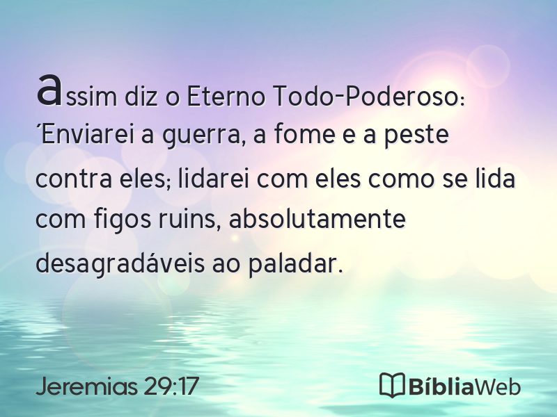 Jeremias 29:17 em imagem para compartilhar