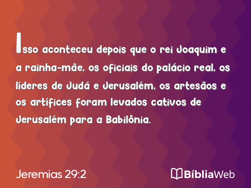 Jeremias 29:2 em imagem para compartilhar