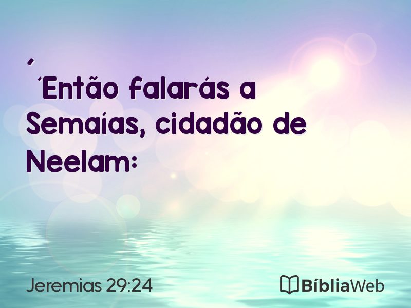 Jeremias 29:24 em imagem para compartilhar