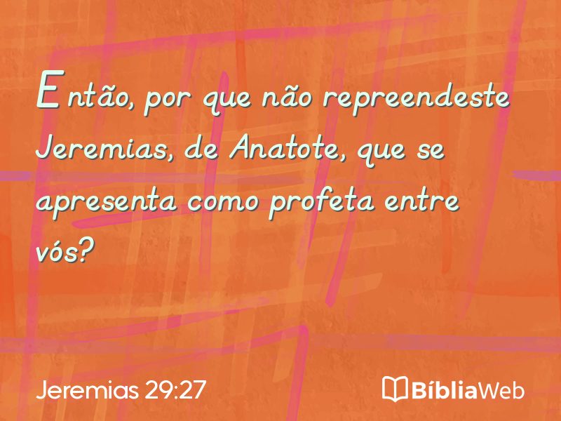 Jeremias 29:27 em imagem para compartilhar