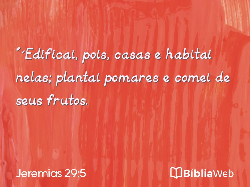 Jeremias 29:5 em imagem para compartilhar