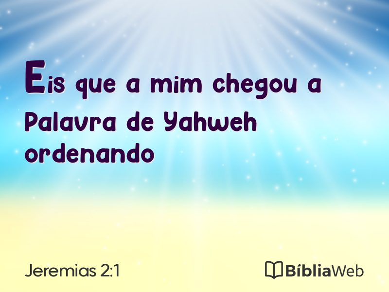 Jeremias 2:1 em imagem para compartilhar