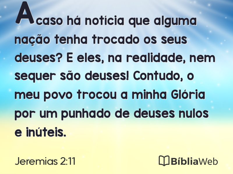 Jeremias 2:11 em imagem para compartilhar