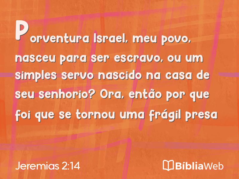 Jeremias 2:14 em imagem para compartilhar