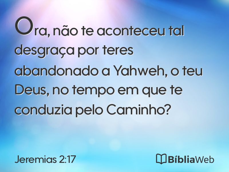 Jeremias 2:17 em imagem para compartilhar