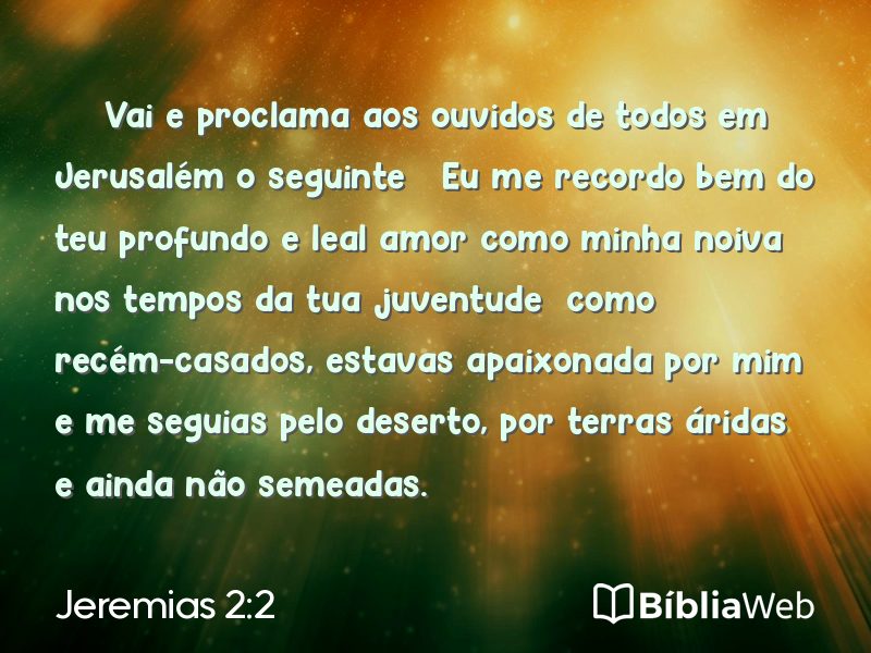 Jeremias 2:2 em imagem para compartilhar