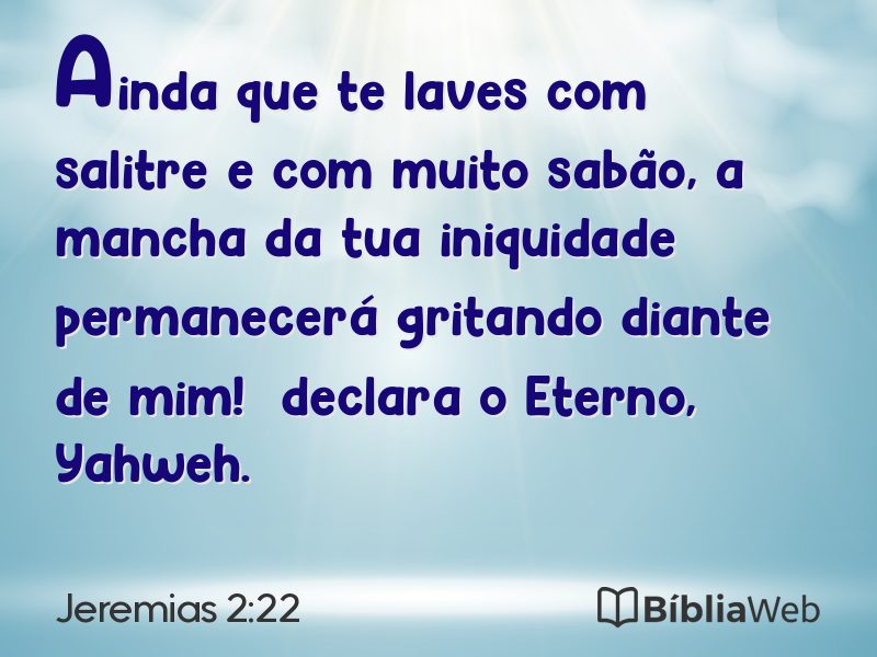 Jeremias 2:22 em imagem para compartilhar