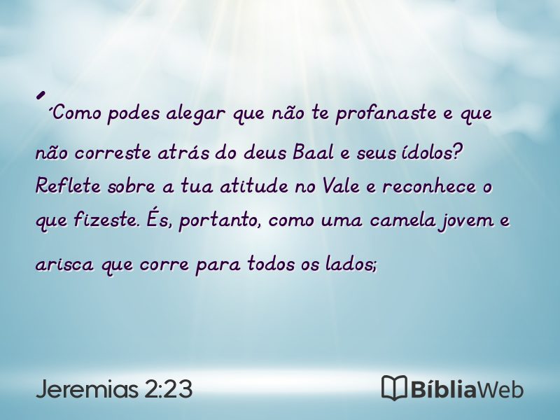 Jeremias 2:23 em imagem para compartilhar