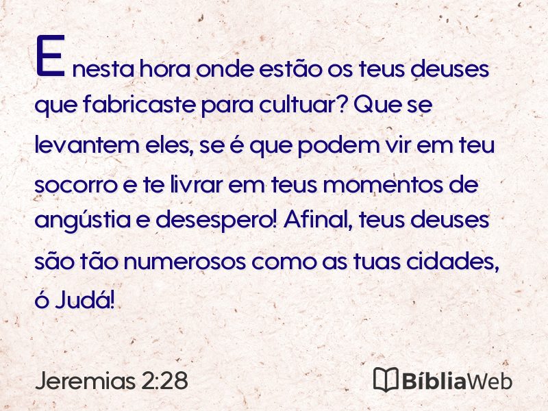 Jeremias 2:28 em imagem para compartilhar