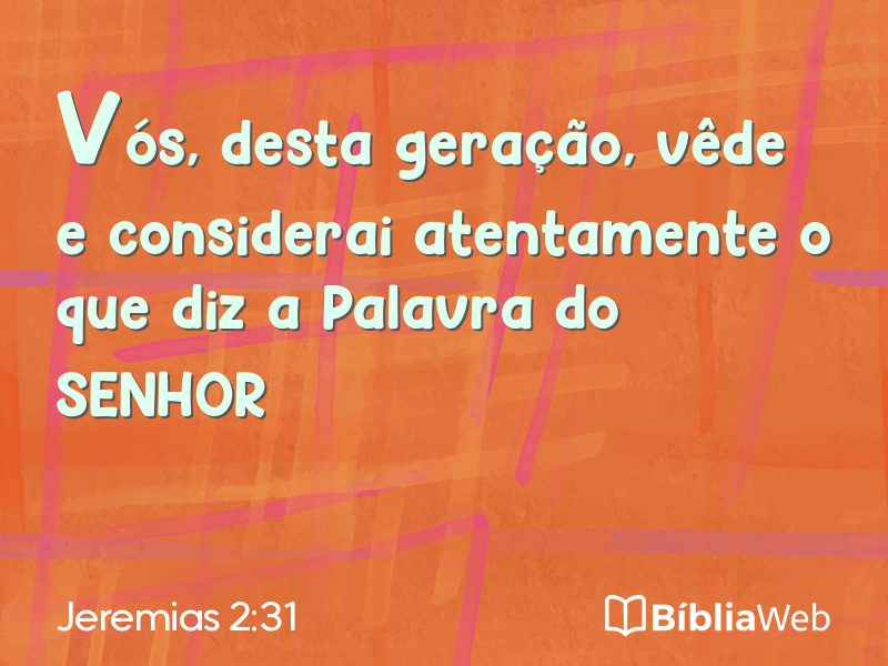 Jeremias 2:31 em imagem para compartilhar