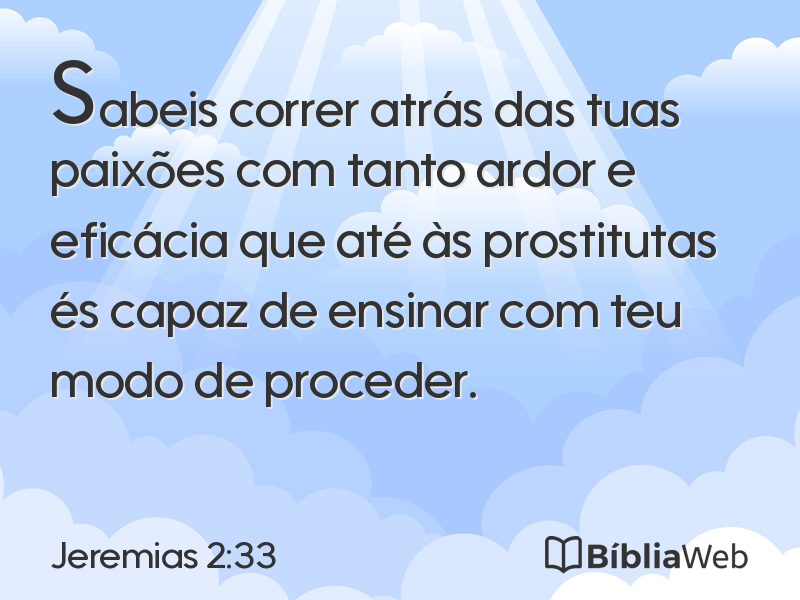 Jeremias 2:33 em imagem para compartilhar