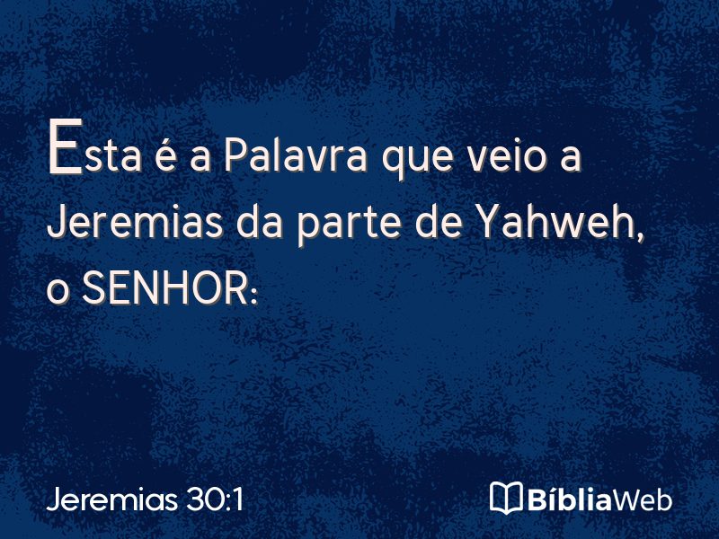 Jeremias 30:1 em imagem para compartilhar